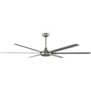 Windswept 78 inch Brushed Polished Nickel Indoor/Outdoor Ceiling Fan
