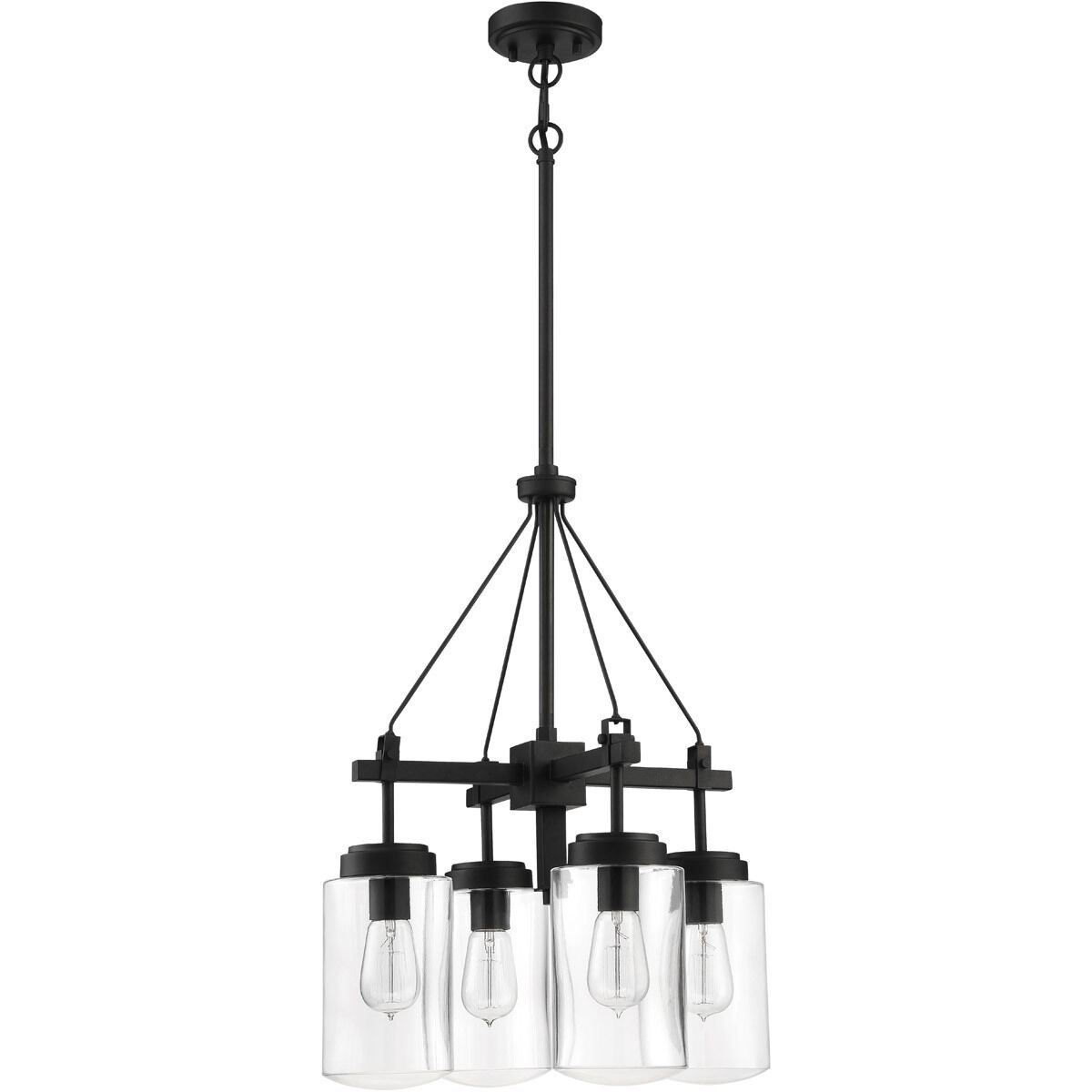 Crosspoint 4 Light 18.25 inch Espresso Outdoor Chandelier