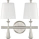 Palmer 2 Light 14 inch Brushed Polished Nickel Vanity Light Wall Light
