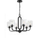 Collins 6 Light 26 inch Flat Black Chandelier Ceiling Light