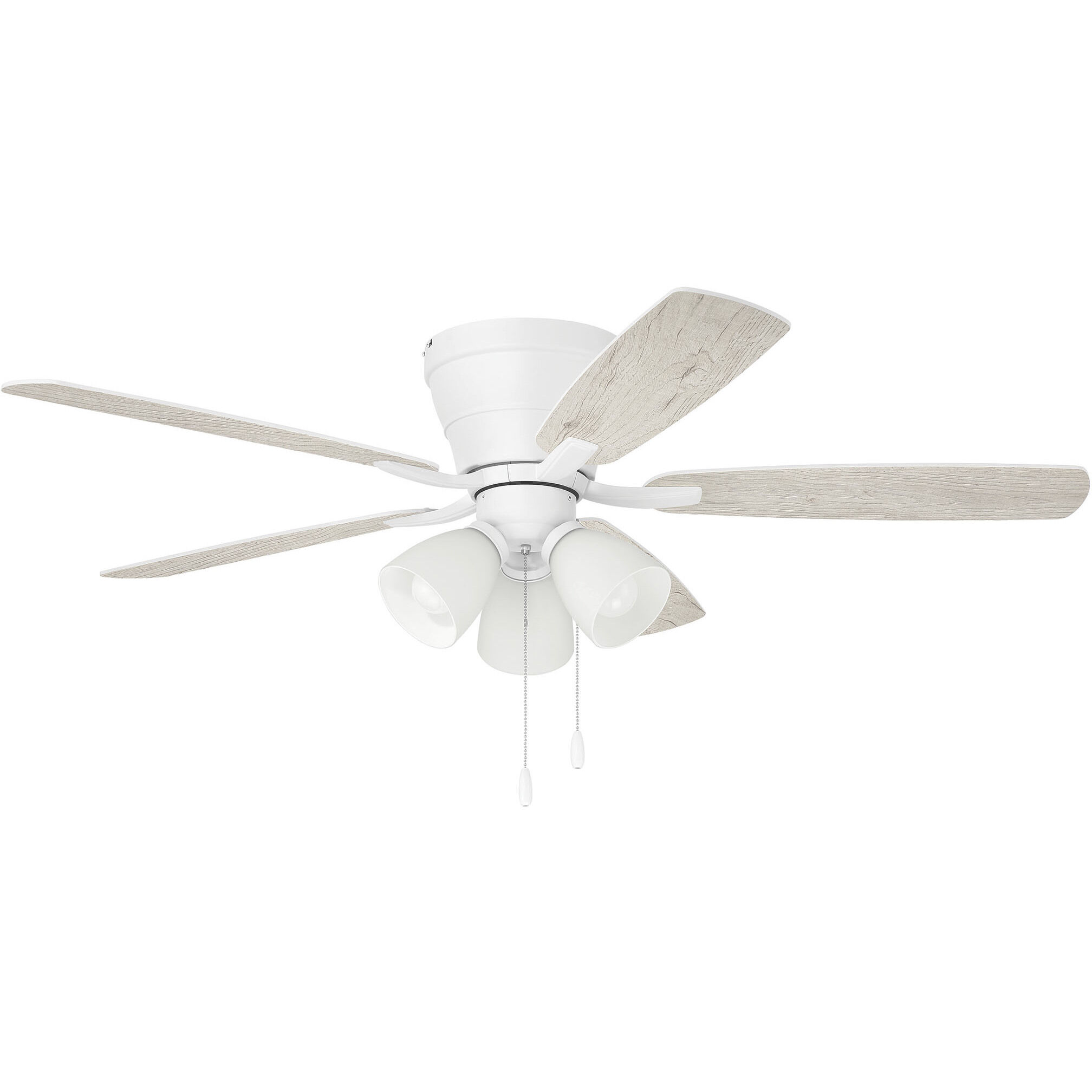 Wheeler 52 inch White with White/Washed Oak Blades Fan