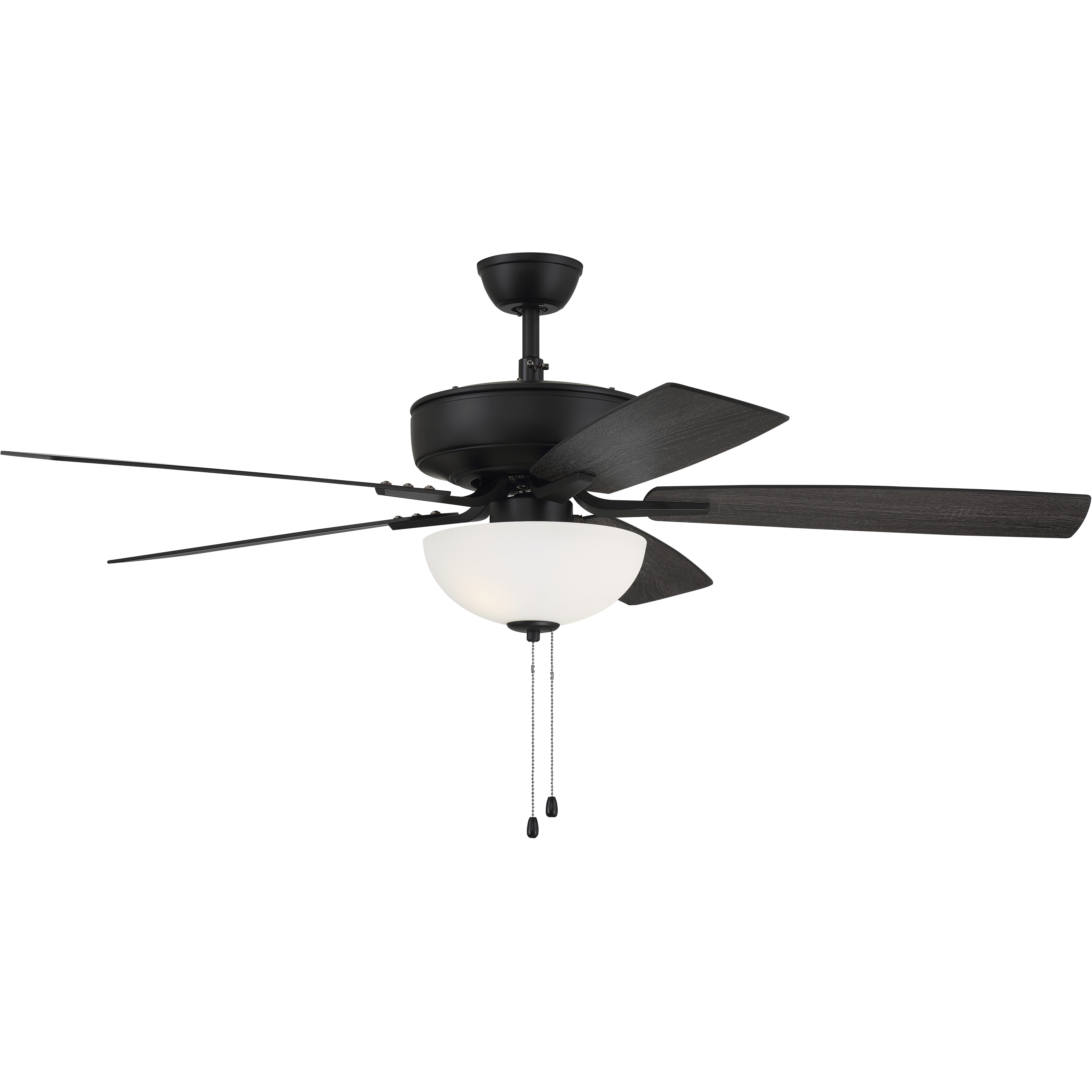 Pro Plus 211 52 inch Flat Black with Flat Black/Grey Wood Blades Contractor Ceiling Fan in Flat Black/Greywood