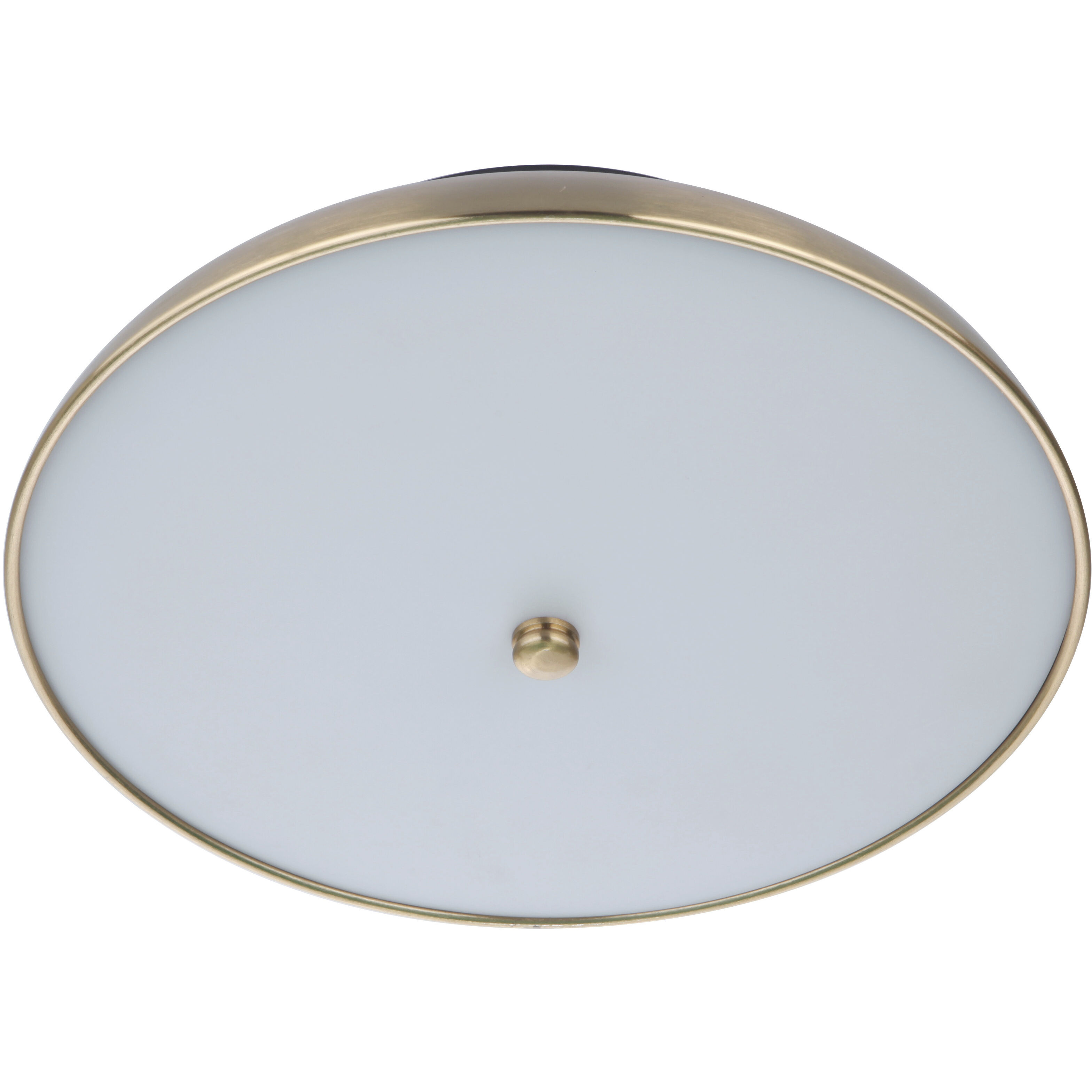 Soul LED 13 inch Flat Black / Satin Brass Flushmount Ceiling Light
