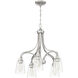 Neighborhood Grace 5 Light 24 inch Brushed Polished Nickel Down Chandelier Ceiling Light in Clear Seeded, Neighborhood Collection