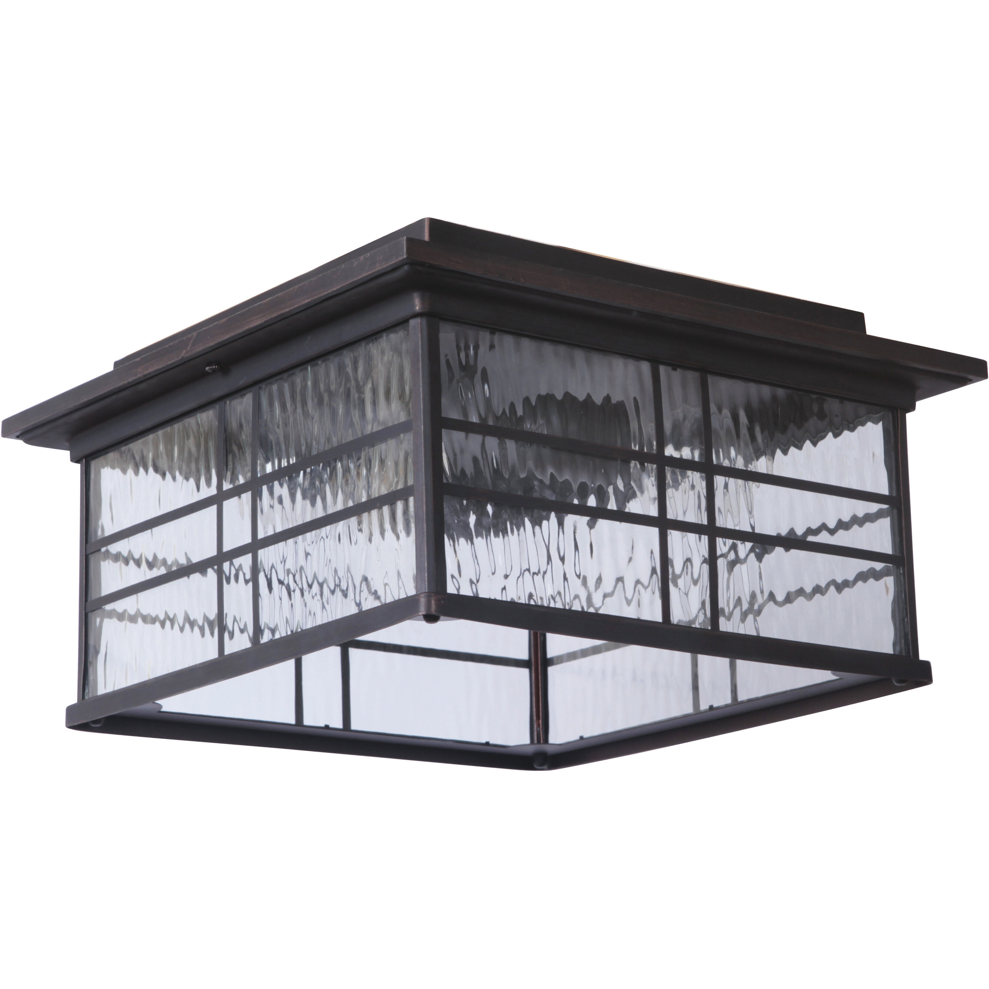 Dorset 2 Light 13 inch Aged Bronze Brushed Outdoor Flushmount, Large