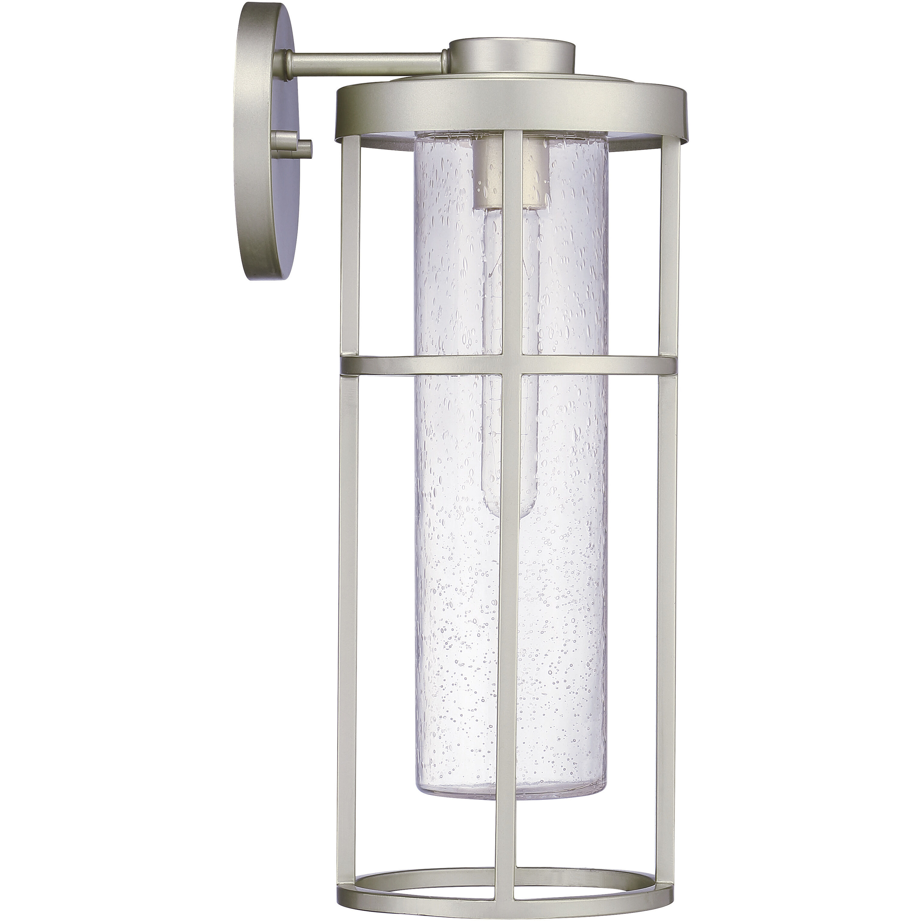 Encompass 1 Light 18 inch Satin Aluminum Outdoor Wall Mount, Medium