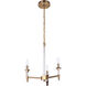 Tarryn 3 Light 20 inch Satin Brass Chandelier Ceiling Light