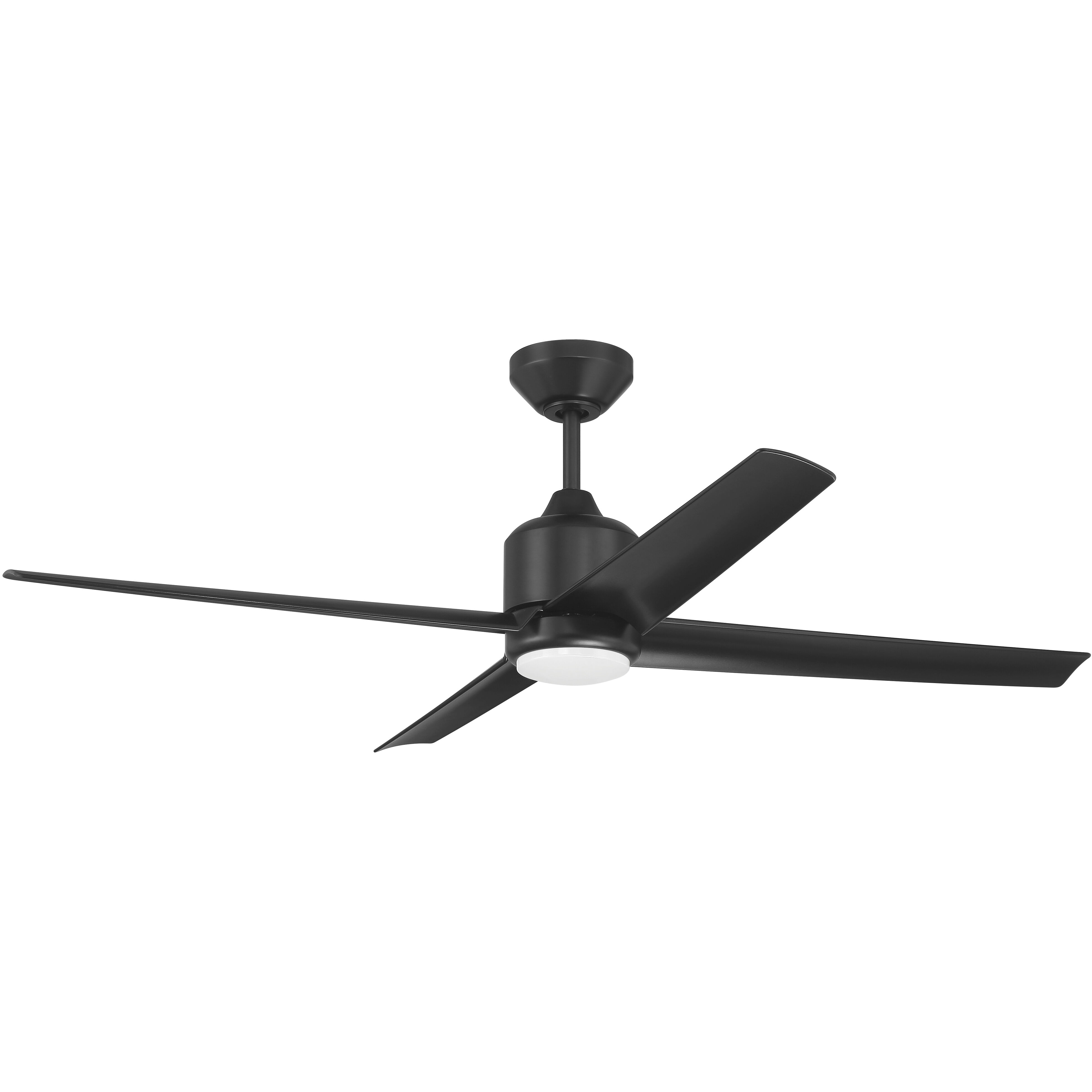 Quell 52 inch Flat Black with Flat Black/Flat Black Blades Ceiling Fan (Blades Included)