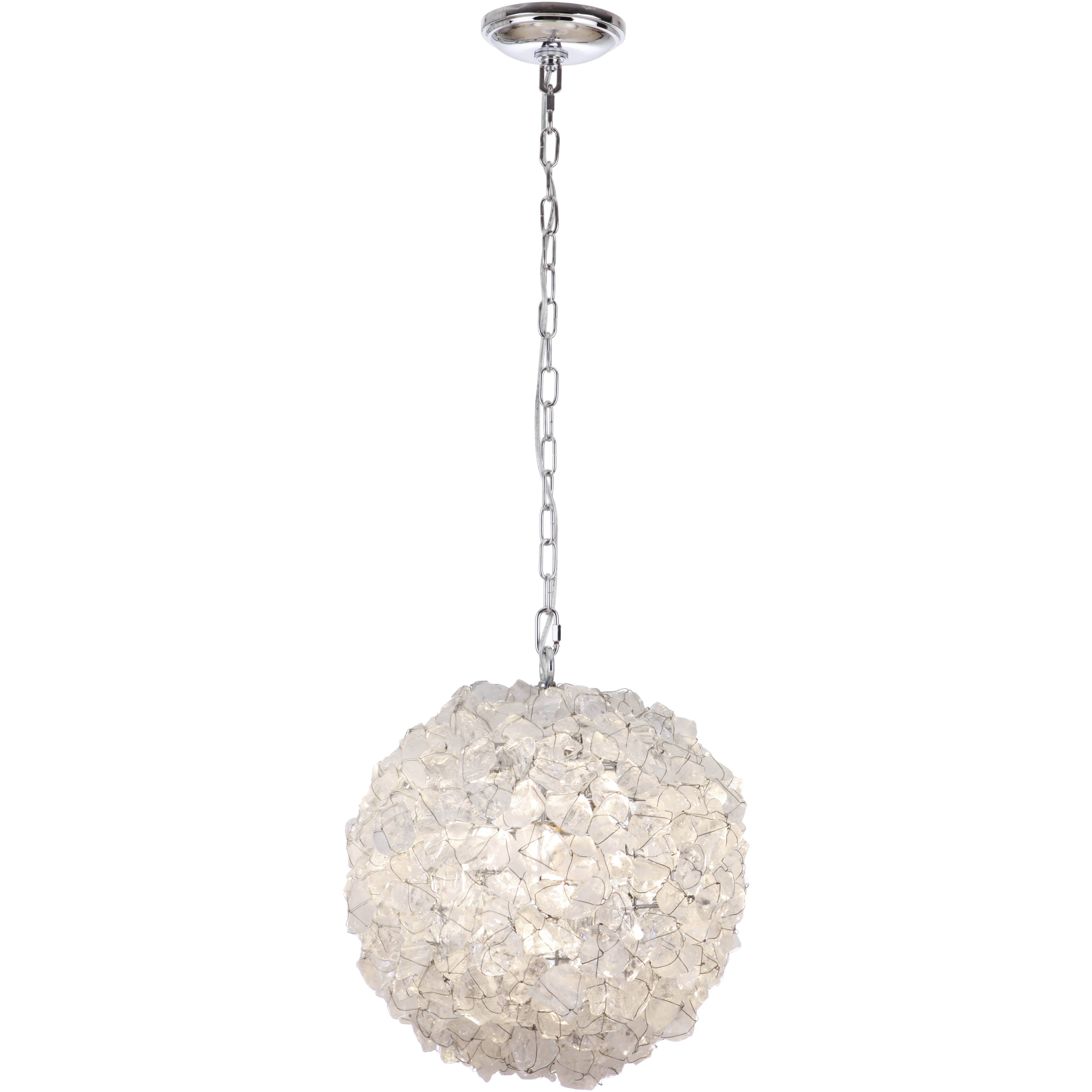Roxx 1 Light 14 inch Chrome Pendant Ceiling Light