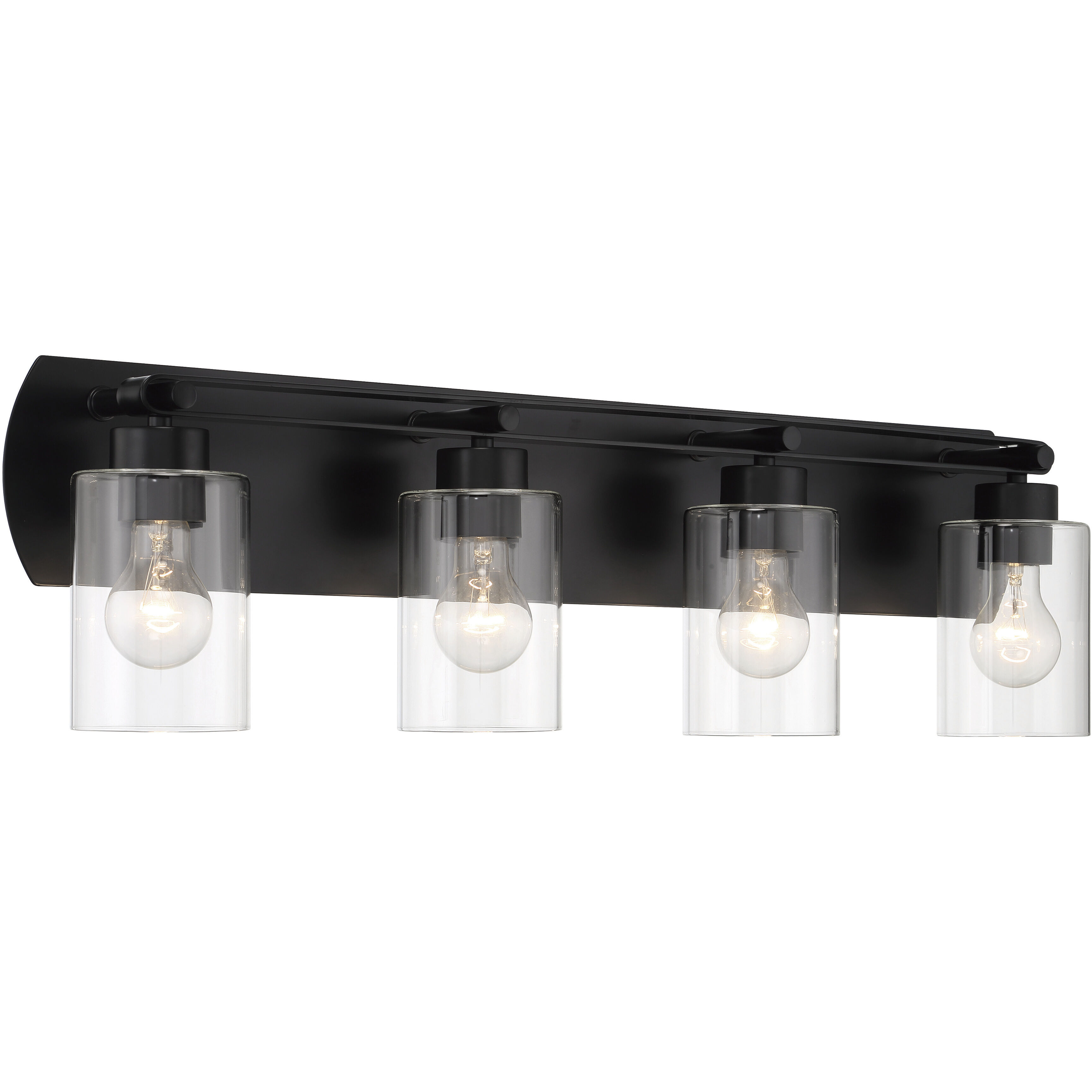 Hendrix 4 Light 30.75 inch Flat Black Vanity Light Wall Light