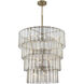 Museo 28 Light 48 inch Satin Brass Chandelier Ceiling Light