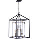 Aaron 4 Light 19 inch Flat Black/Satin Brass Pendant Ceiling Light