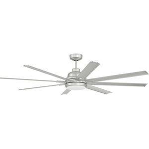 Rush 65 inch Painted Nickel with Painted Nickeld Blades Ceiling Fan (Blades Included)