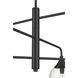Reflection 6 Light 36 inch Flat Black Chandelier Ceiling Light