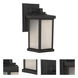 Resilience Lanterns 1 Light 11.38 inch Textured Black Outdoor Wall Lantern in Frosted