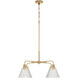 Pleated 4 Light 30 inch Premium Bronze Chandelier Ceiling Light