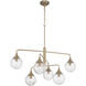 Reflection 6 Light 36 inch Premium Bronze Chandelier Ceiling Light
