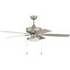 Pro Plus 119 52 inch Painted Nickel with Painted Nickel Wet Rated ABS Blades Outdoor Contractor Fan
