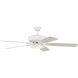 Pro Plus 112 52 inch White with White/Washed Oak Blades Contractor Ceiling Fan, Slim