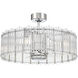 Reveal 24 inch Chrome with Clear Acrylic Blades Fandelier