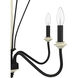Anna 5 Light 25.5 inch Cottage White/Espresso Chandelier Ceiling Light