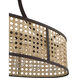 Malaya 6 Light 31.75 inch Aged Bronze Brushed Island Ceiling Light