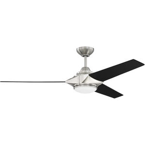 Echelon 54 inch Brushed Polished Nickel with Flat Black Blades Ceiling Fan