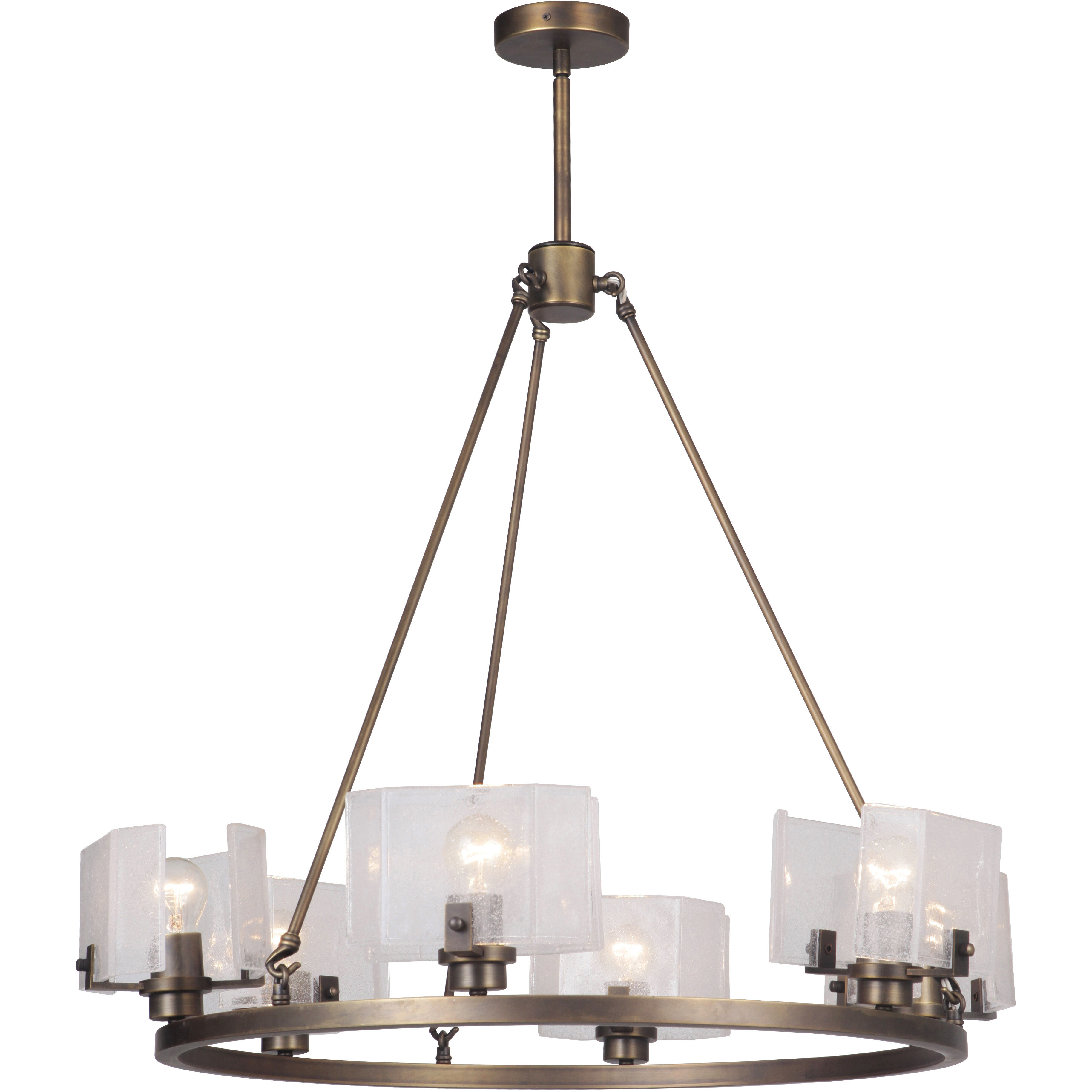 Trouvaille 6 Light 30.25 inch Patina Aged Brass Chandelier Ceiling Light