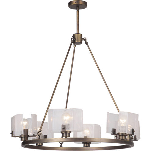 Trouvaille 6 Light 30 inch Patina Aged Brass Chandelier Ceiling Light