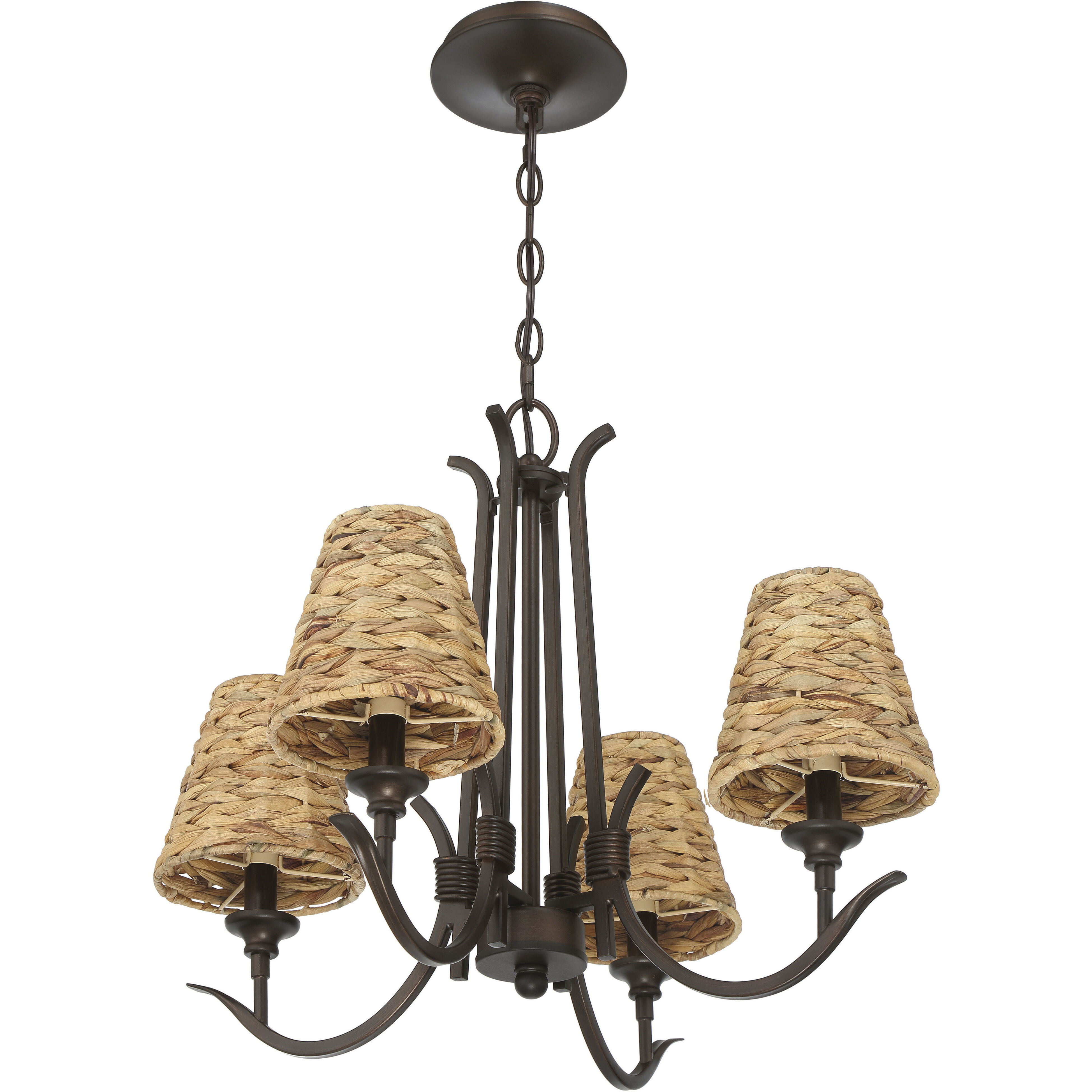 Kokomo 4 Light 21.25 inch Aged Bronze Brushed Chandelier Ceiling Light