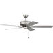 Pro Plus 52 inch Brushed Satin Nickel with Brushed Nickel/Greywood Blades Contractor Ceiling Fan