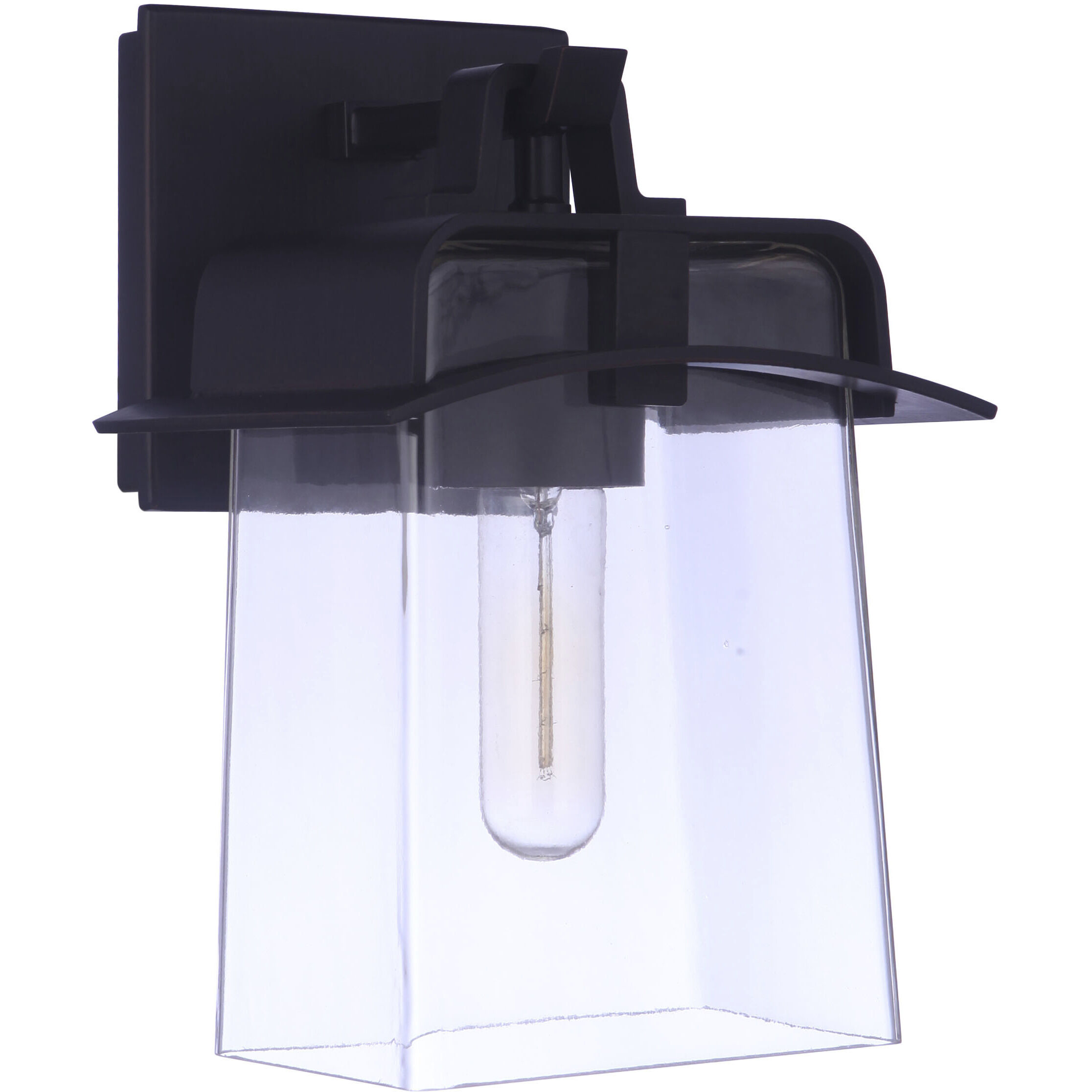 Smithy LED 7 inch Aged Bronze Brushed Outdoor Lantern, Small