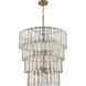 Museo 28 Light 48 inch Satin Brass Chandelier Ceiling Light