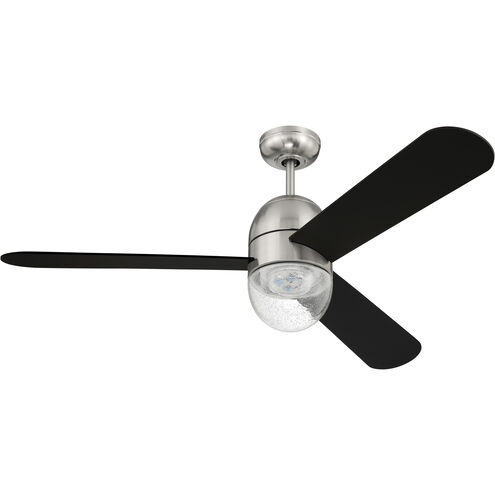 Pill 52 inch Brushed Polished Nickel with Flat Black/Flat Black Blades Ceiling Fan
