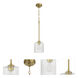 Claire 1 Light 6.5 inch Satin Brass Mini Pendant Ceiling Light