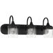 Wrenn 3 Light 24.02 inch Flat Black Vanity Light Wall Light