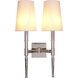 Ella 2 Light 13 inch Polished Nickel Wall Sconce Wall Light