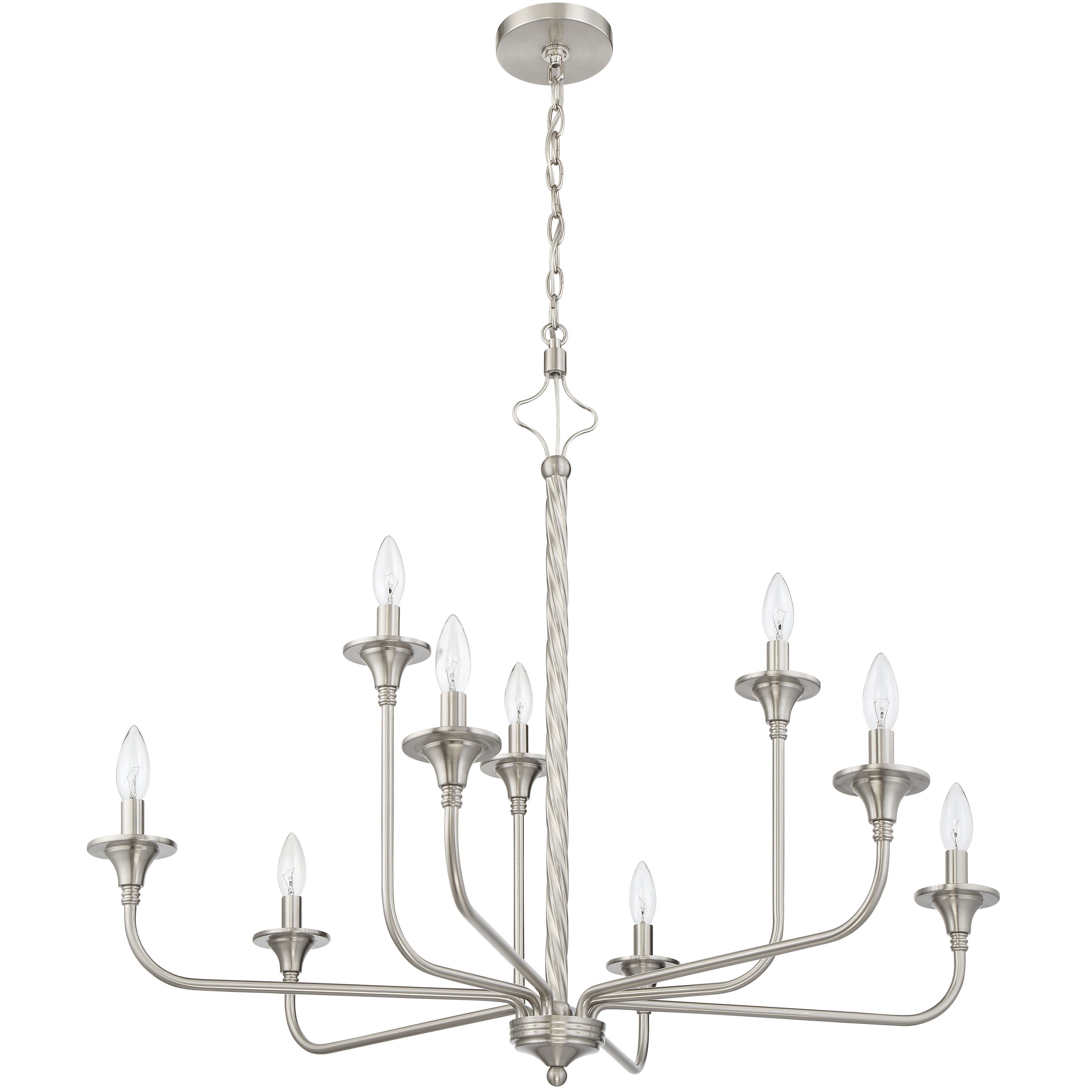 Jolenne 9 Light 35 inch Brushed Polished Nickel Chandelier Ceiling Light