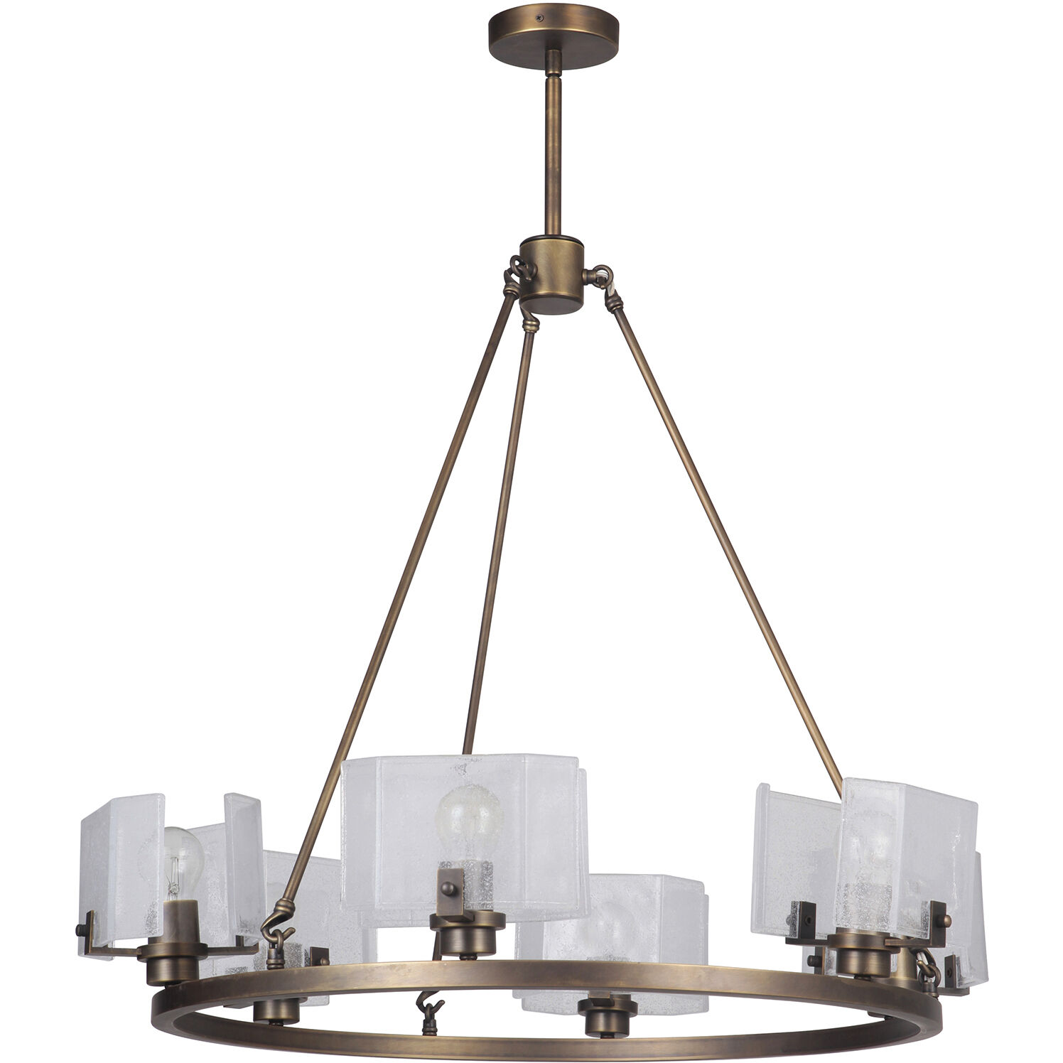 Trouvaille 6 Light 30.25 inch Patina Aged Brass Chandelier Ceiling Light