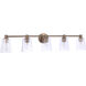 Emilio 5 Light 42 inch Satin Brass Vanity Light Wall Light