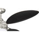 Journey 64 inch Brushed Polished Nickel with Black Walnut/Black Walnut Blades Ceiling Fan