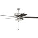 Pro Plus 101 52 inch Brushed Polished Nickel with Driftwood/Grey Walnut Blades Contractor Ceiling Fan
