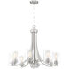Bolden 8 Light 28.5 inch Brushed Polished Nickel Chandelier Ceiling Light in Clear Seeded, Neighborhood Collection