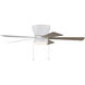 Merit 52 inch White with White/Washed Oak Blades Ceiling Fan