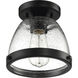 Lodie 1 Light 8 inch Flat Black Flushmount Ceiling Light