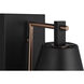 Blake 1 Light 6.3 inch Flat Black/Satin Brass Wall Sconce Wall Light