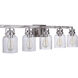 Foxwood 5 Light 37 inch Brushed Polished Nickel Vanity Light Wall Light