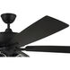Super Pro 104 60 inch Flat Black with Flat Black/Greywood Blades Contractor Ceiling Fan
