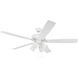 Super Pro 114 60 inch White with White/Washed Oak Blades Contractor Ceiling Fan