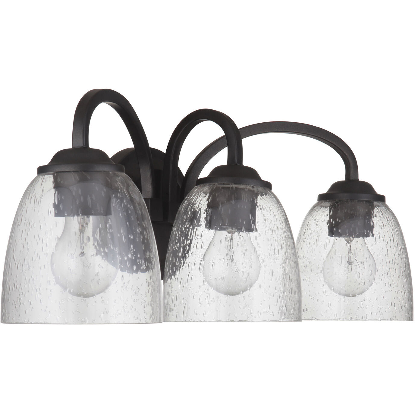 Neighborhood Serene 3 Light 23 inch Espresso Vanity Light Wall Light in Clear Seeded, Neighborhood Collection